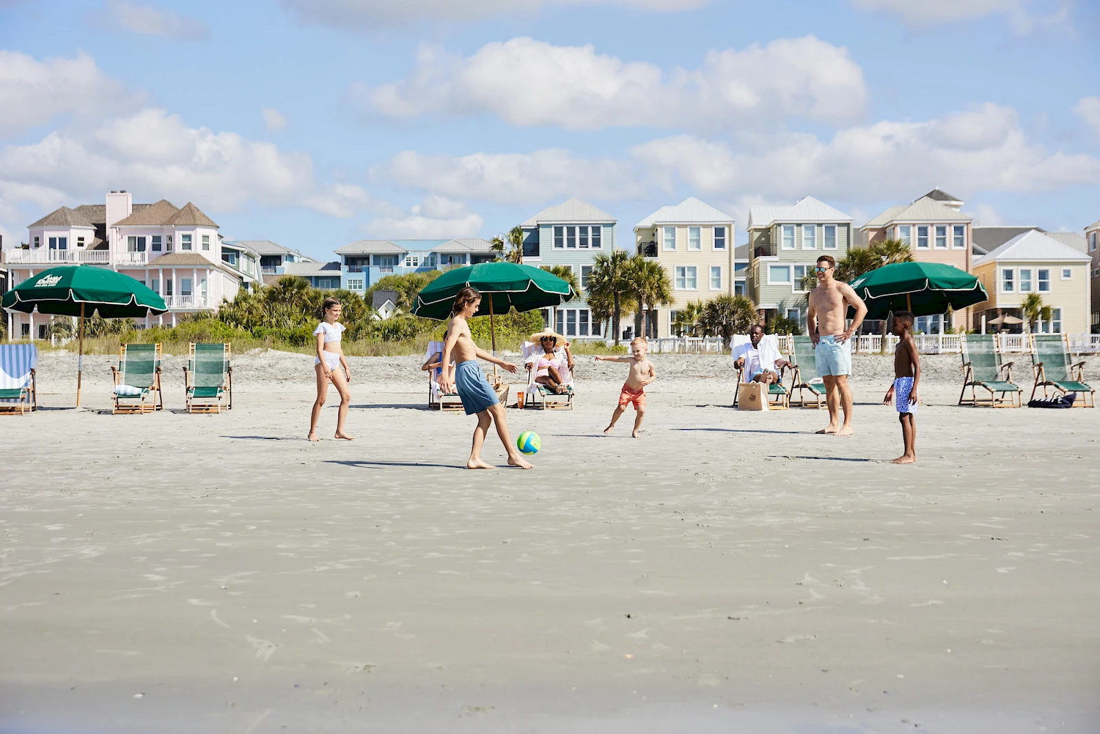 Play soccer on the beach