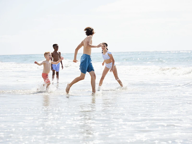 Playing in the water