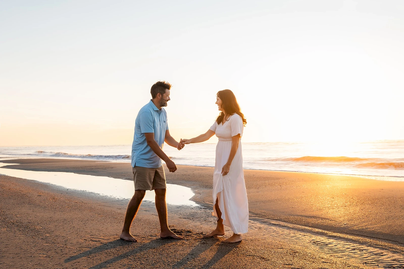 Romantic beach walks