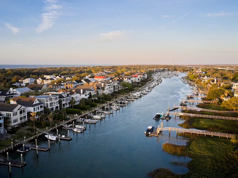 Aerial of Isle of Palms Marsh