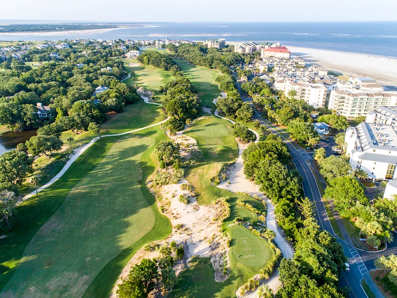 Ariel of Wild Dunes & Links Golf Course