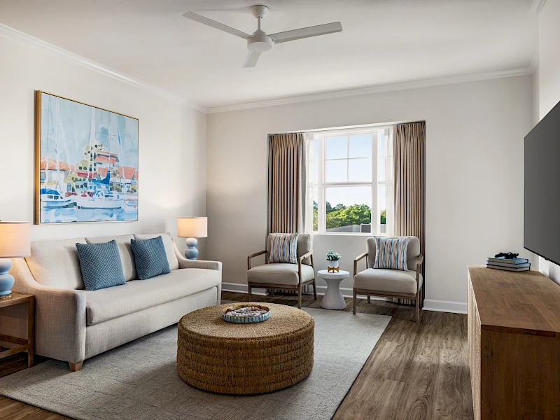 Residence at Sweetgrass Inn 2-Bedroom Suite Living Room